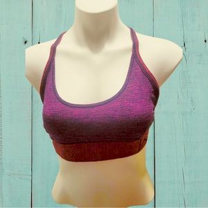 Free People Movement Purple and Pink Star Racerback Sports Bra